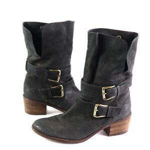 Donald J. Pliner Danee Fold Over Cuff Ankle Boots size 8